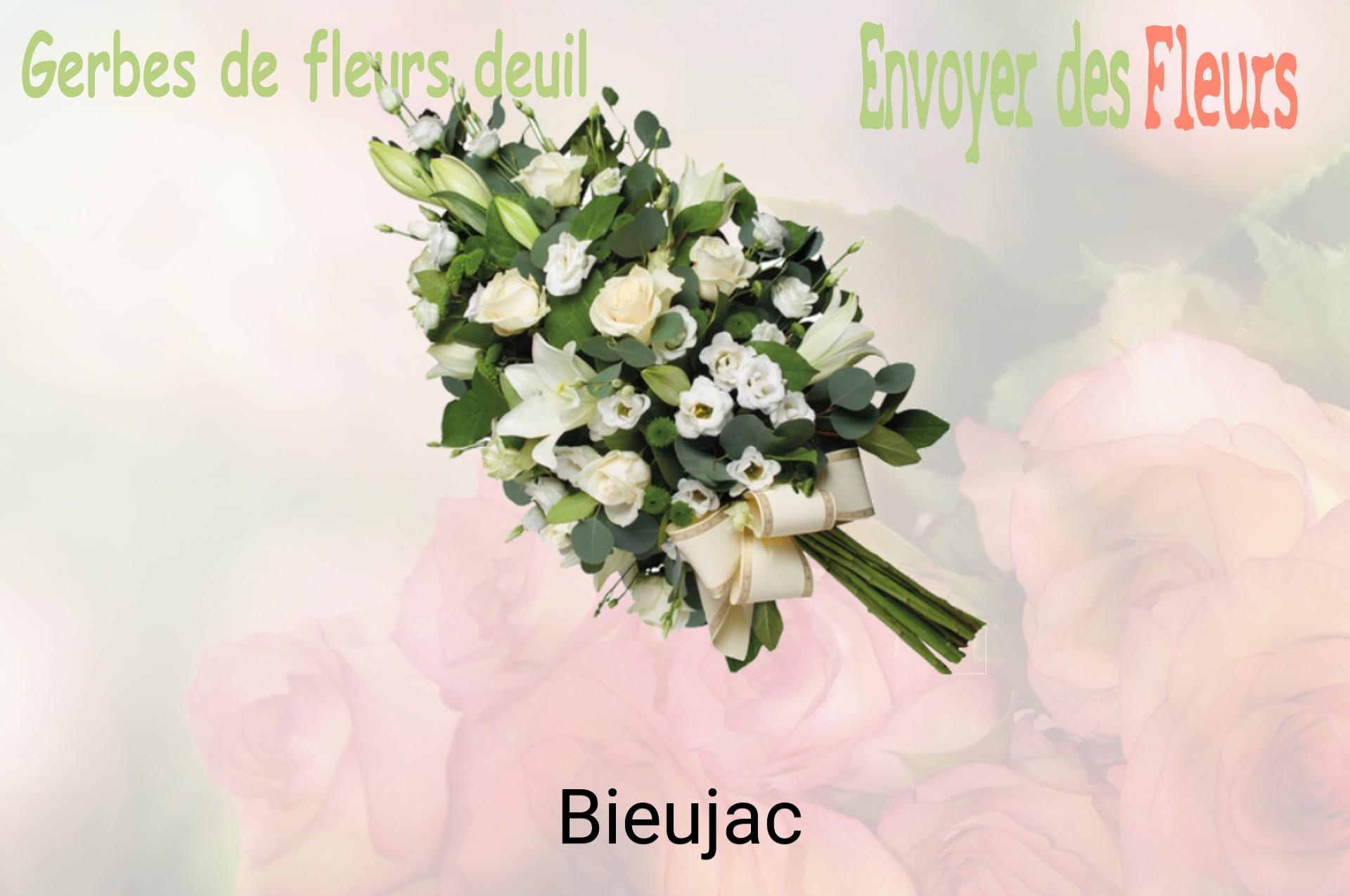 Gerbe de fleurs de deuil livrée à Bieujac